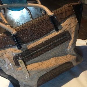 Beige & Brown Bag ....Worn ...Gently